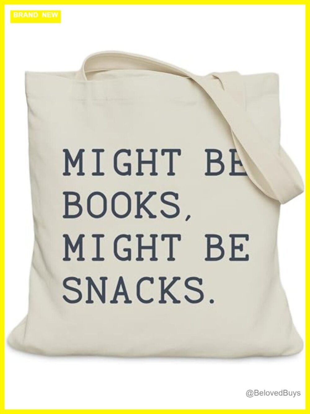 Book Lovers Tote Bag for Bookish Readers, Tote with Inner Pocket